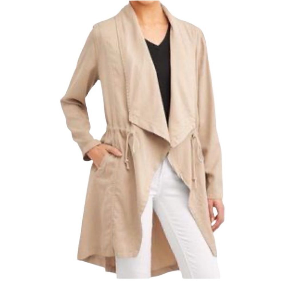 EUC! Max Jeans Blush Pink Tencel Drape Front Jacket - Size XS